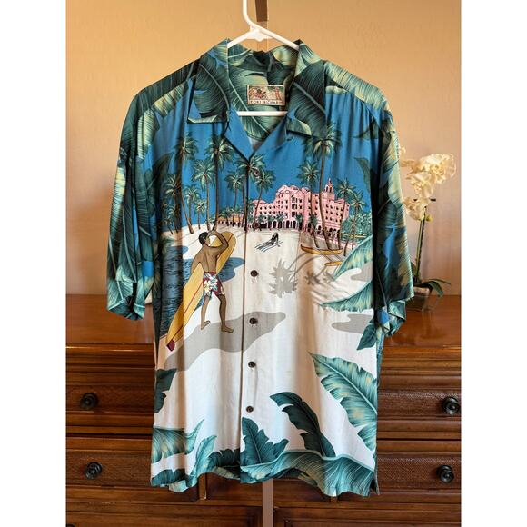 Tori Richard Other - Vintage Tori Richard Waikiki Surfer Hawaiian Shirt L